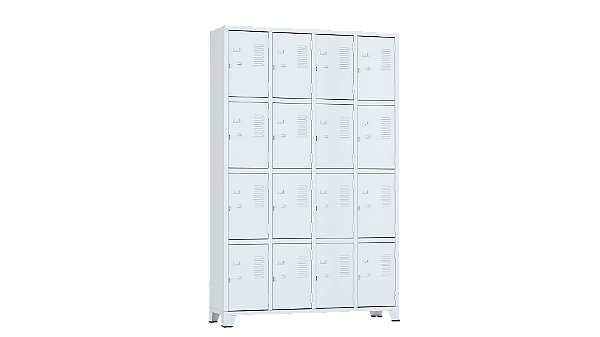 Roupeiro Gra 1-16 - 1,96 x 1,23 x 0,36cm 16 Portas - Amapa