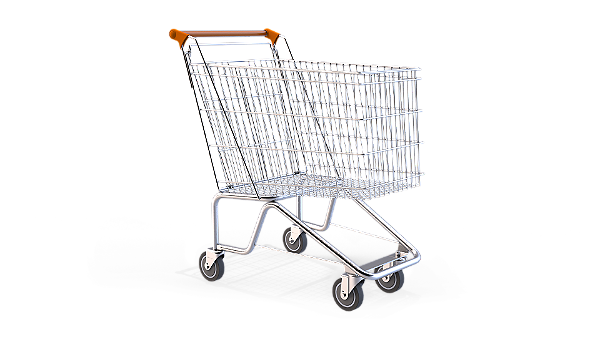 Carrinho de Compras 160L Simples Galvanizado - Amapa