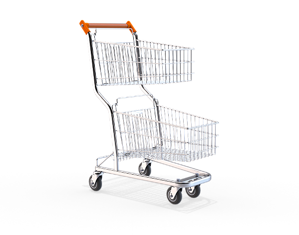 Carrinho de Compras 90L Duplo Galvanizado - Amapa