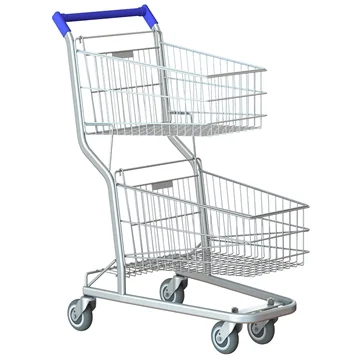 Carrinho de Compras 130L Duplo SUPRA Galvanizado - Amapa