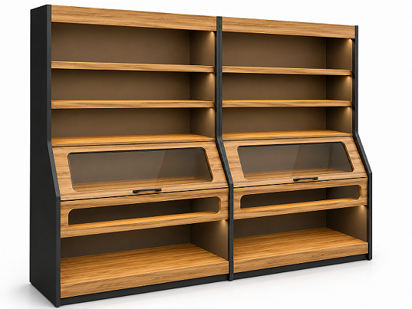 Armario Expositor de Paes 1850x600x1950 Servilha+Preto TX Ref 3856 - Tiger