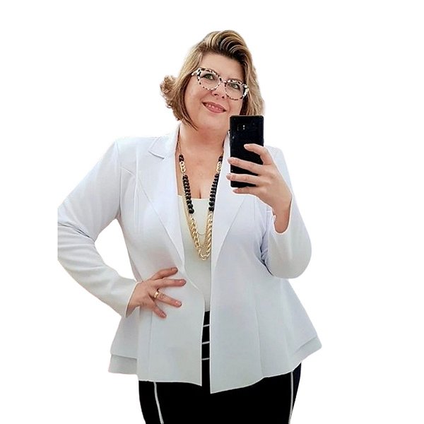 Blazer Peplum em Sport Wear Liso