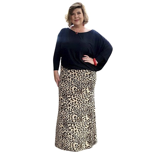 Saia Sereia Longa Estampada