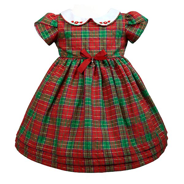 Vestido Xadrez Menina Fantástica Fábrica De Natal Roana - Verde - Ahoara -  Loja de Roupa Infantil para Crianças e Bebês