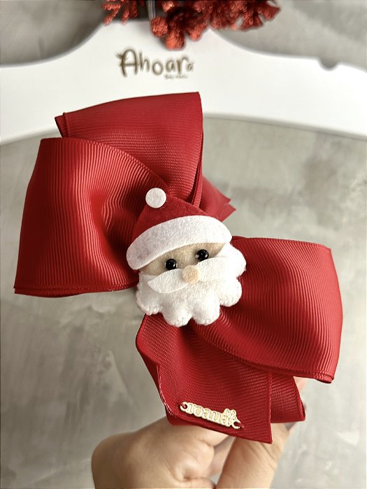 Tiara Infantil Papai Noel Luz de Natal Vermelha Roana