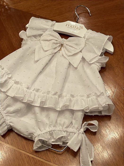 Conjunto Bata com Culote ou Short Magia Branco