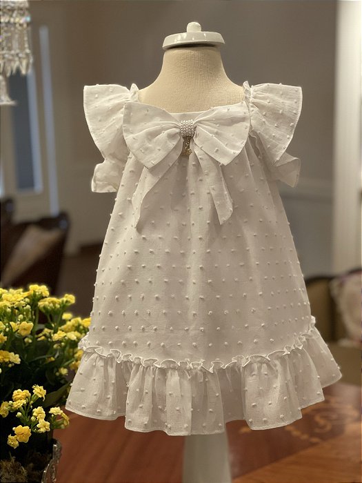 Vestido Infantil Magia Branco Roana