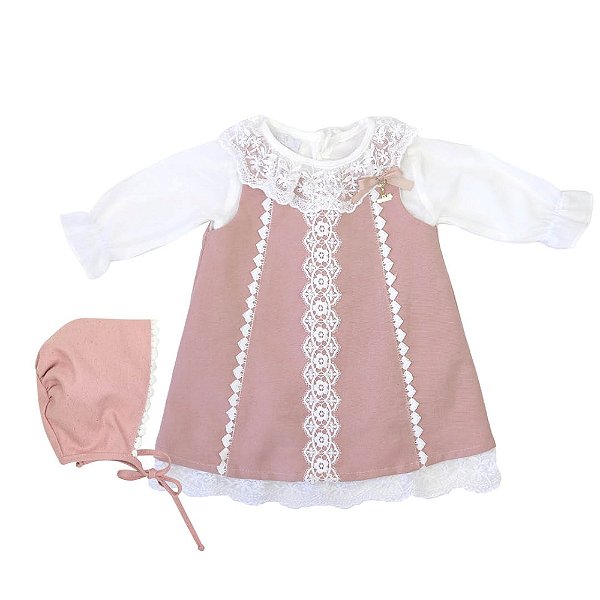 Vestido com Body Jardim Flor de Linho