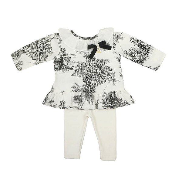Conjunto com Legging Jardim de Toile