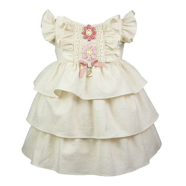 Vestido Infantil Encanto Natural Roana