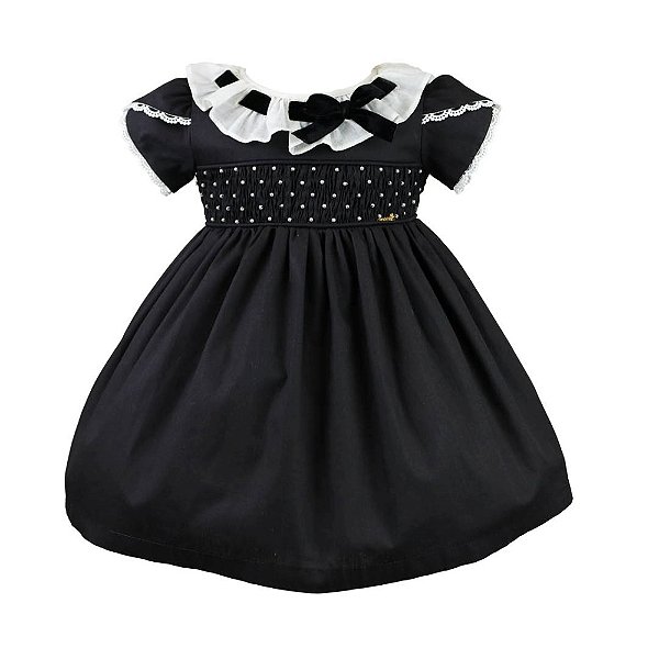 Vestido Gola com Detalhe Veludo