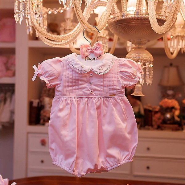 Pimpão Infantil Botões de Flores Rosa Roana