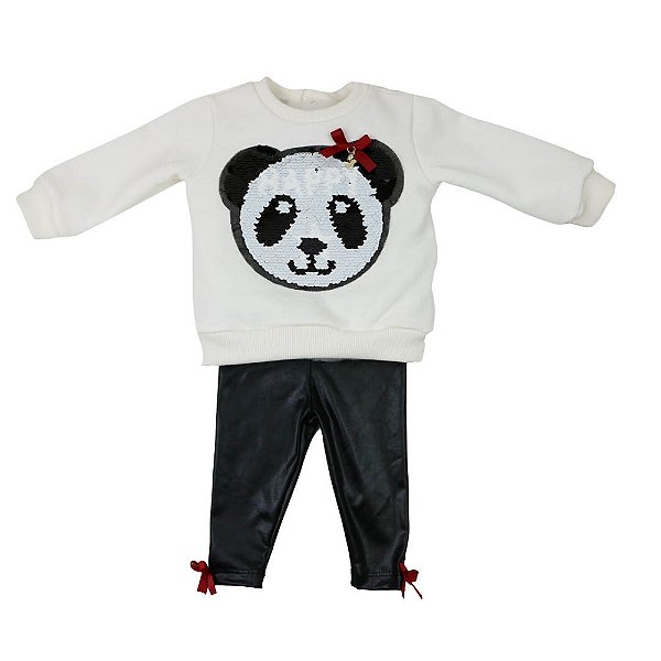 Conjunto Infantil Moletom com Legging Cirre Roana