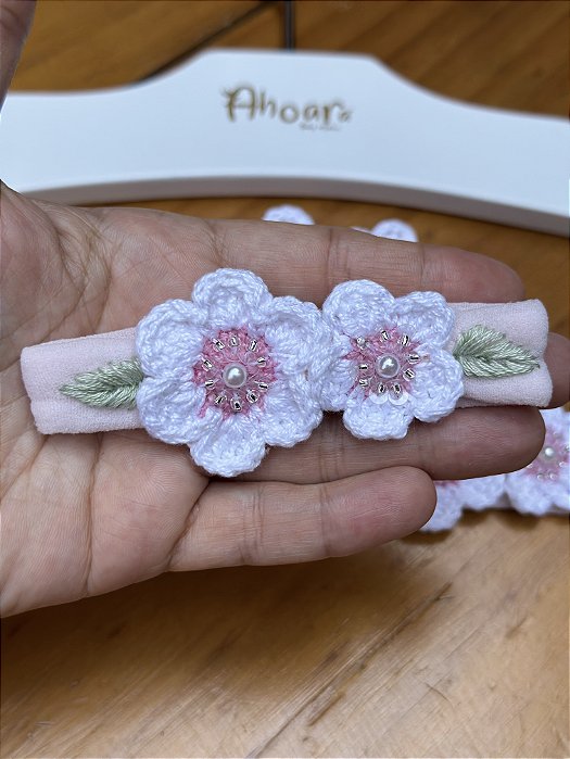 Faixa de Meia de Seda Média Meu Doce Crochê