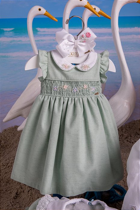 Vestido Infantil Verde Esmeralda Tiff Roana
