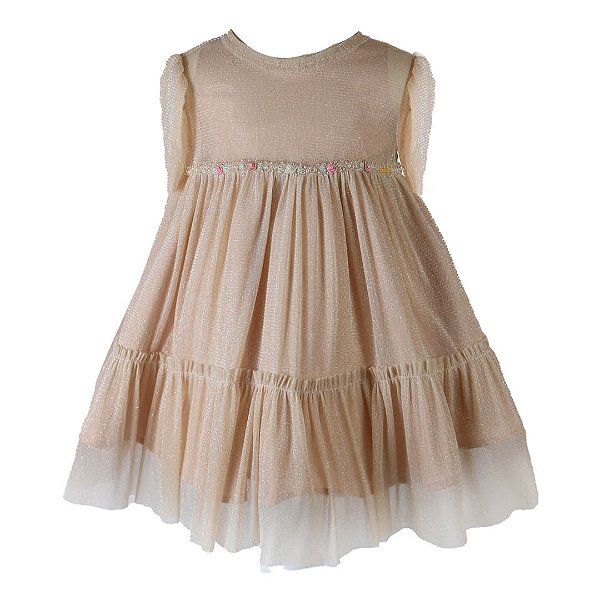 Vestido Infantil Grandes Mimos Rosa Seco Roana