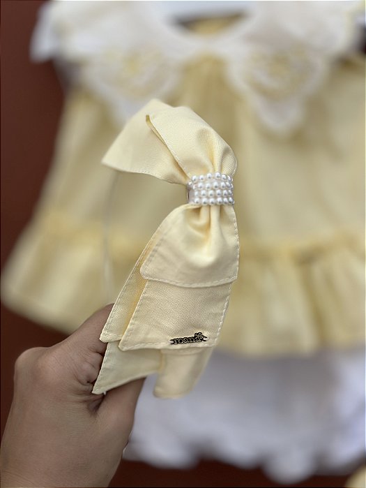 Tiara Infantil Laço Perfeito com Pérolas Roana