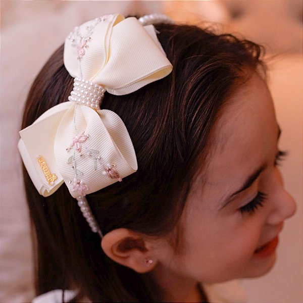 Tiara Infantil Brilho de Flor Roana
