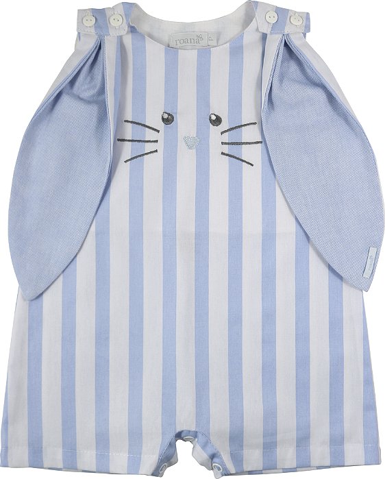 Pimpão Infantil Fofura de Páscoa Listrado Azul Roana