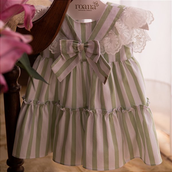 Vestido Infantil Renda Frescor com Toque de Morango Roana