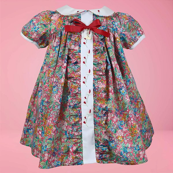 Vestido Infantil com Calcinha Boho Chic Estampado Roana