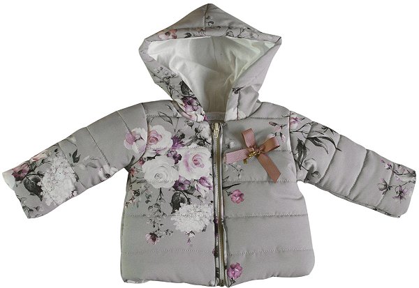 Bomber Roana - Floral Cinza