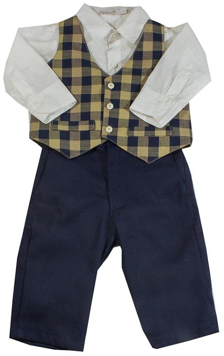 Conjunto com colete Roana - Xadrez