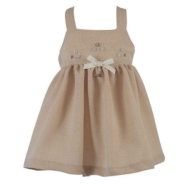 Vestido Infantil Rosa Seco Roana