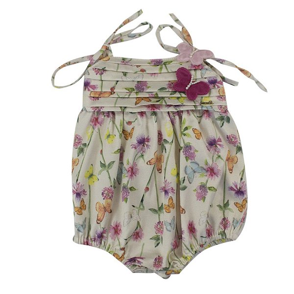 Pimpão Menina Roana Butterfly Estampado Marfim