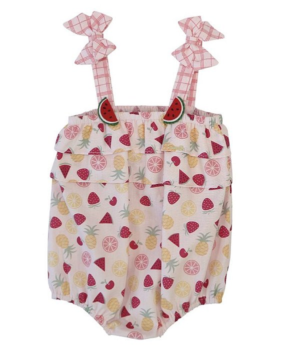 Pimpão Menina Melancia Roana Estampado Rosa