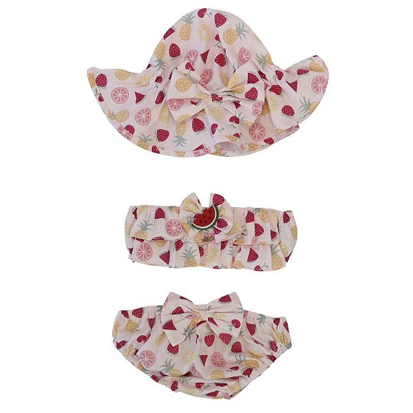 Banho De Sol Menina Melancia Roana - Estampado Rosa