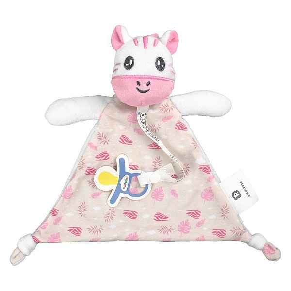 NANINHA COM PRENDEDOR DE CHUPETA FEM PIMPOLHO BRANCA/ZEBRA NANINHA COM PRENDEDOR DE CHUPETA FEM PIMPOLHO BRANCA/ZEBRA