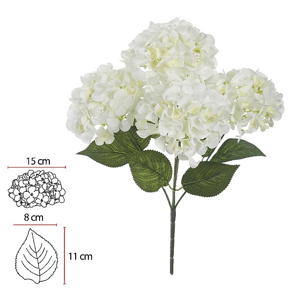 HORTENSIA X5 (CREME) 48cm