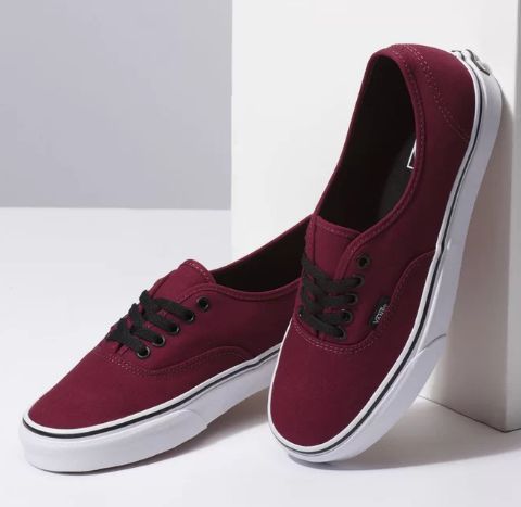 vans slip on bordo