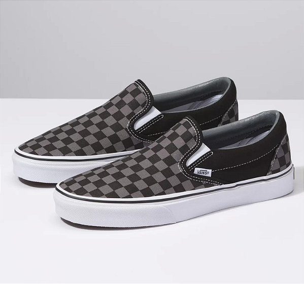 TÊNIS VANS SLIP-ON BLACK PEWTER CHECKERBOARD