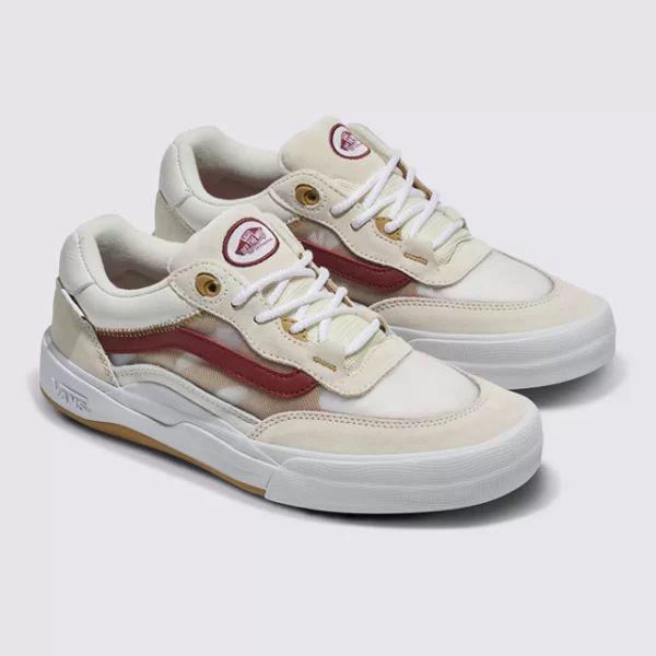 TÊNIS VANS SKATE WAYVEE LEATHER TAN WHITE