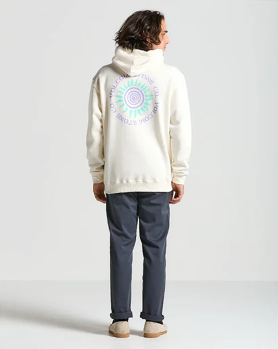 Moletom Volcom Canguru Stone Around Off White