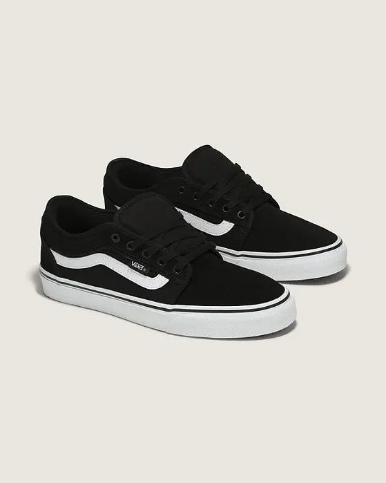 tênis skate chukka low sidestripe black white