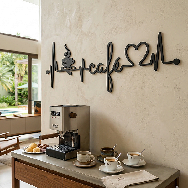 Escultura de Parede em MDF - Café e Cozinha | Cantinho Do Café - Batimentos
