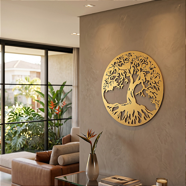 Mandala de Parede | Árvore da Vida Galhos e Laços - Escultura em MDF