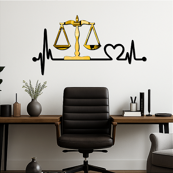 Escultura de Parede em MDF com Acrílico – Profissões | Batimentos Direito Advocacia