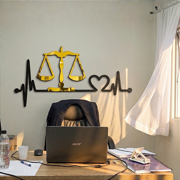 Escultura de Parede em MDF com Acrílico – Profissões | Batimentos Direito Advocacia