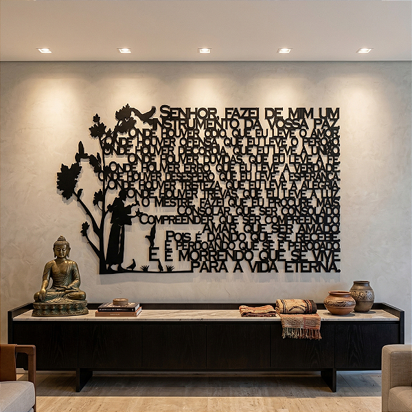 “Oração de São Francisco” - Peça Decorativa em MDF Premium