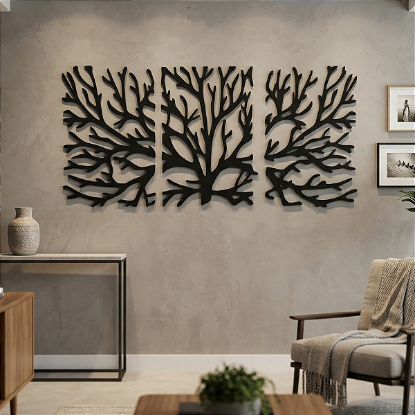 Ramos d’Alma - Quadro Escultura de Parede | Painel Vazado