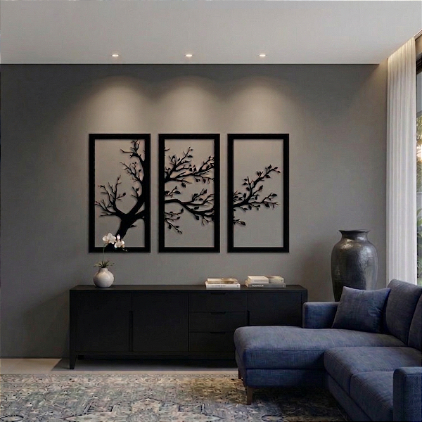 Escultura de Parede em MDF – Composição Natural | Árvore da Vida