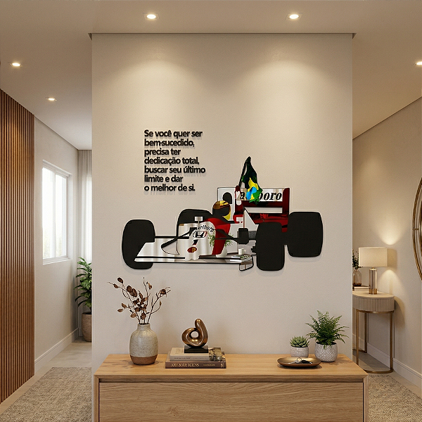 Senna em sua MacLaren Vermelha e Branca - Paixão e Glória