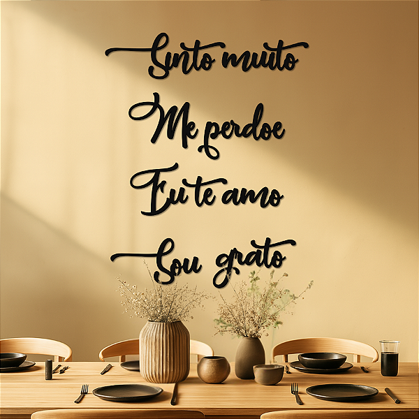 Ho' oponopono - Lettering Frase de Parede