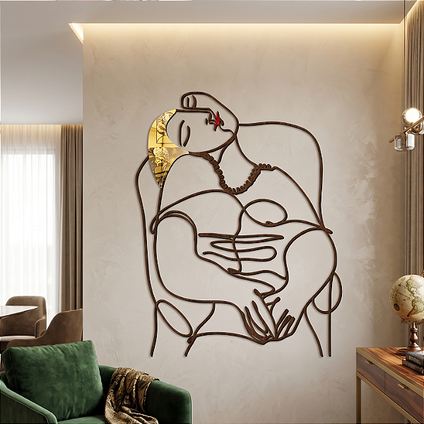Escultura de Parede Cubista | Le Rêve Pablo Picasso - Releitura em MDF