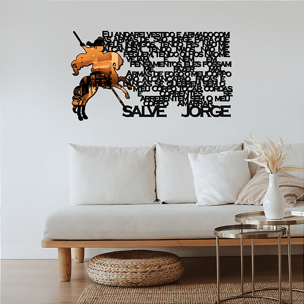 Oração São Jorge com Acrilico