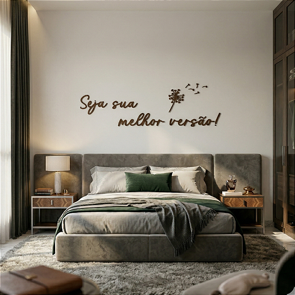 Frase de Parede Motivacional | Lettering em MDF | Seja sua Melhor Versão!